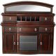 5 Drawer Wooden Server with Mirror and 3 Door Storage Brown BM230692
