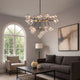 Nolan Chandelier | 20 Light | Glass & Metal | Black & Gold
