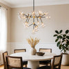 Nolan Chandelier | 20 Light | Glass & Metal | Black & Gold