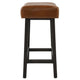 26 Inch Wooden Frame Leatherette Backless Counterstool Brown By Casagear Home BM230736