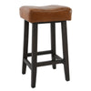 Arden Counter Stool | 26" | Faux Leather Seat | Wood Frame | Brown