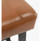 26 Inch Wooden Frame Leatherette Backless Counterstool, Brown By Casagear Home