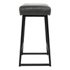 26 Inch Backless Counter Stool with Leatherette Seat, Set of 2, Gray By Casagear Home