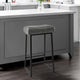Arden Counter Stool Set | 26" | Backless | Faux Leather Seat | Gray