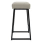 26 Inch Backless Counter Stool with Leatherette Seat, Set of 2, Light Gray By Casagear Home