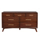 60 Inch Wooden Dresser with 7 Drawers Brown By Casagear Home BM230747