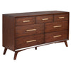 Logan Dresser | 60" | 7 Drawer | Wood | Brown
