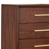 47 Inch Wooden Chest with 5 Drawers, Brown