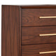47 Inch Wooden Chest with 5 Drawers, Brown