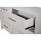 60 Inch 6 Drawer Wooden Nightstand with Metal Base, White