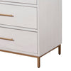48 Inch 3 Drawer Wooden Chest with Metal Base, White