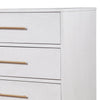 48 Inch 3 Drawer Wooden Chest with Metal Base, White