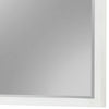 40 Inch Rectangular Wooden Frame Mirror, White