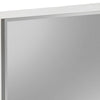 40 Inch Rectangular Wooden Frame Mirror, White