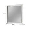 40 Inch Rectangular Wooden Frame Mirror, White