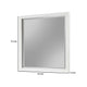 40 Inch Rectangular Wooden Frame Mirror, White