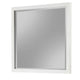 40 Inch Rectangular Wooden Frame Mirror, White