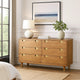 Logan Dresser | 60" | 6 Drawer | Cutout Pull Handles | Brown