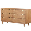 Logan Dresser | 60" | 6 Drawer | Cutout Pull Handles | Brown
