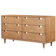 Logan Dresser | 60" | 6 Drawer | Cutout Pull Handles | Brown