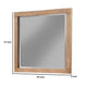 40 Inch Rectangular Wooden Frame Mirror, Brown