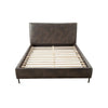 Faux Leather Upholstered California King Bed, Gray