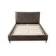 Faux Leather Upholstered California King Bed, Gray