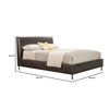 Faux Leather Upholstered California King Bed, Gray