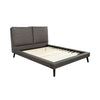 Fabric Upholstered Full Bed with USB Ports, Gray