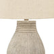 Nora Table Lamp | Drum Shade | Paper Composite Base | Beige