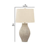 Nora Table Lamp | Drum Shade | Paper Composite Base | Beige