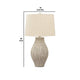 Nora Table Lamp | Drum Shade | Paper Composite Base | Beige