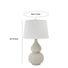 Nora Table Lamp | Double Gourd Ceramic Base | Hardback Shade | Cream