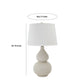 Nora Table Lamp | Double Gourd Ceramic Base | Hardback Shade | Cream