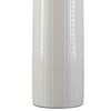 Nora Table Lamp Set | Carved Ceramic Base | Drum Shade | White