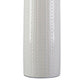 Nora Table Lamp Set | Carved Ceramic Base | Drum Shade | White