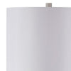 Nora Table Lamp Set | Carved Ceramic Base | Drum Shade | White