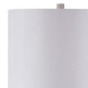 Nora Table Lamp Set | Carved Ceramic Base | Drum Shade | White
