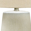 Nora Table Lamp | Speckled Ceramic Base | Drum Shade | Beige