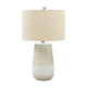 Nora Table Lamp | Speckled Ceramic Base | Drum Shade | Beige