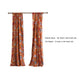 Paris 4 Piece Floral Print Fabric Curtain Panel with Ties Orange By Casagear Home BM230991