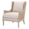 Luna Club Chair | Wood Frame | Rattan Cane Back | Brown & Beige