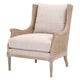 Luna Club Chair | Wood Frame | Rattan Cane Back | Brown & Beige