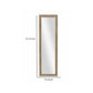 Rectangular Over The Door Mirror, Gray and Brown By Casagear Home