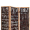 71 Inch 3 Panel Interconnected Branches Room Divider, Brown