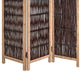 71 Inch 3 Panel Interconnected Branches Room Divider, Brown