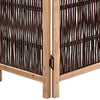 71 Inch 3 Panel Interconnected Branches Room Divider, Brown
