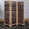 71 Inch 3 Panel Interconnected Branches Room Divider, Brown