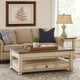 Juno Coffee Table | 18" | Lift Top | 2 Tone Wood | White & Brown
