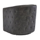 31 Barrel Back Leatherette Swivel Accent Chair Black By Casagear Home BM231371